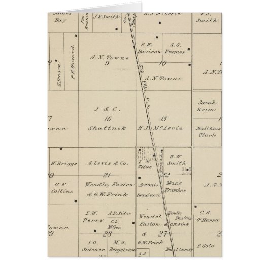 T24S R25E Tulare County Section Map Cards (Front)