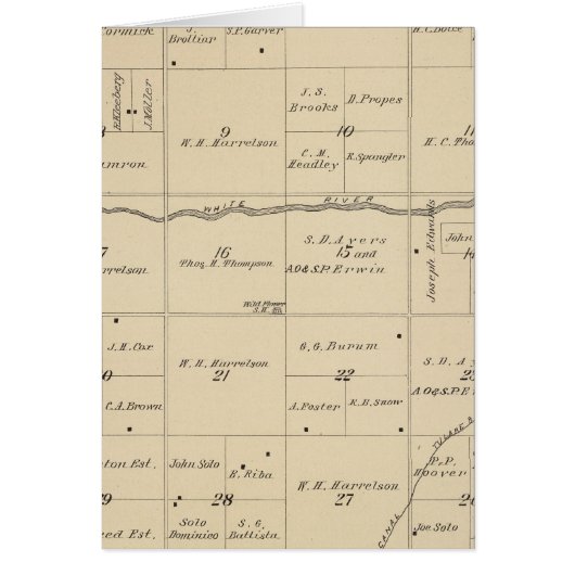 T24S R26E Tulare County Section Map Cards (Front)