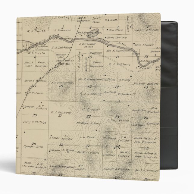 T24S R27E Tulare County Section Map Binder (Front/Inside)