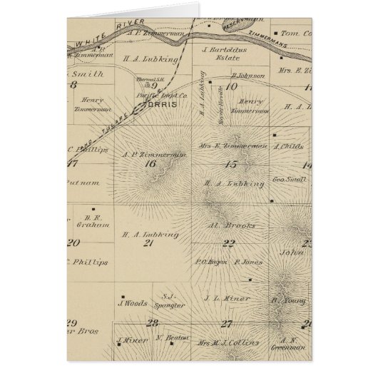 T24S R27E Tulare County Section Map Cards (Front)