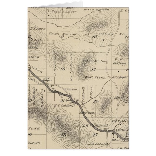 T24S R28E Tulare County Section Map Cards (Front)