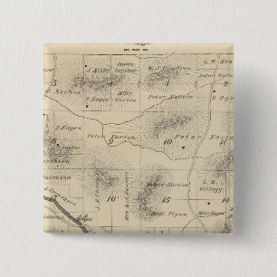 T24S R28E Tulare County Section Map Pinback Button