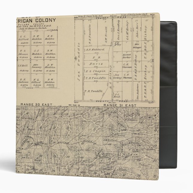 T24S R3031E Tulare County Section Map Binder (Front/Inside)