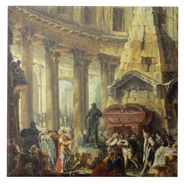 T28516 Alexander the Great visiting the Tomb of Ac Tile (Front)