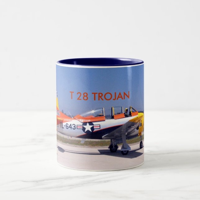 T28, T 28 TROJAN Two-Tone COFFEE MUG (Center)