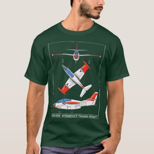 T2 Buckeye American Jet Trainer Aircraft Diagram G T_Shirt