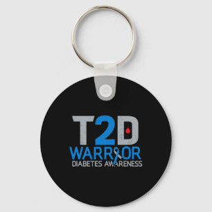 T2d Warrior Diabetes Awareness Type 2 Diabetic Fig Keychain