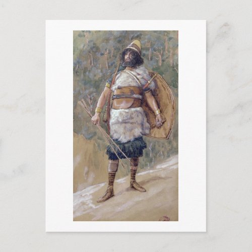 T30121 An Old Testament Warrior wc on paper Postcard