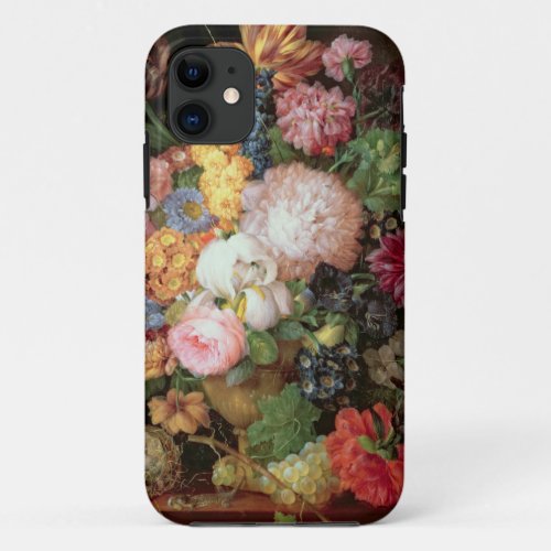 T30763 A Still Life of Flowers and Fruit panel iPhone 11 Case