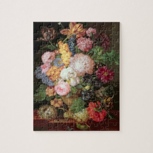 T30763 A Still Life of Flowers and Fruit panel Jigsaw Puzzle