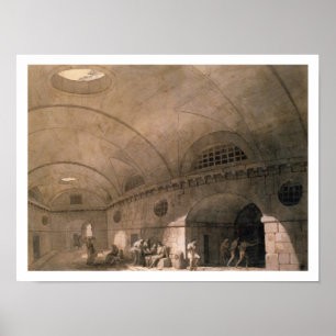 T31459 A Prison Scene, 1794 (pen & ink, wash, chal Poster