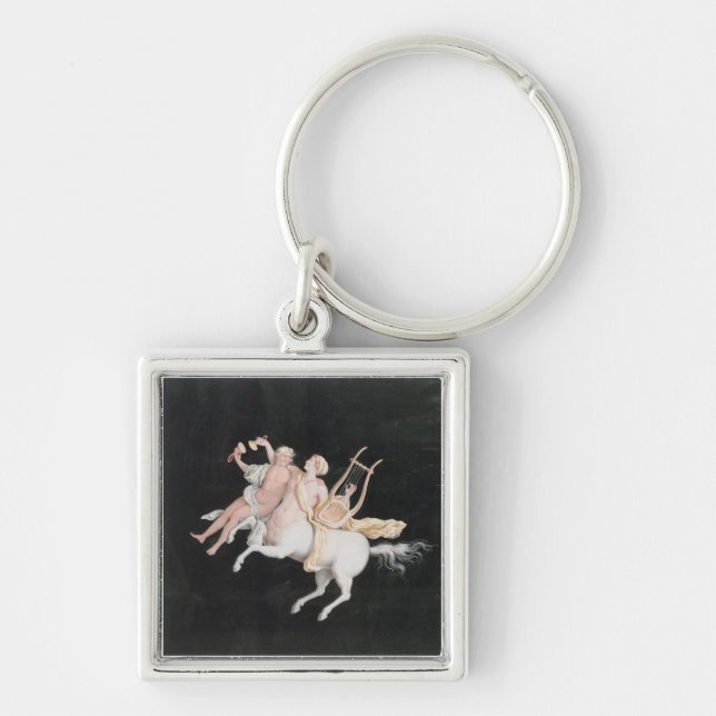 T31466 A Female Centaur and Companion Making Music Keychain (Front)
