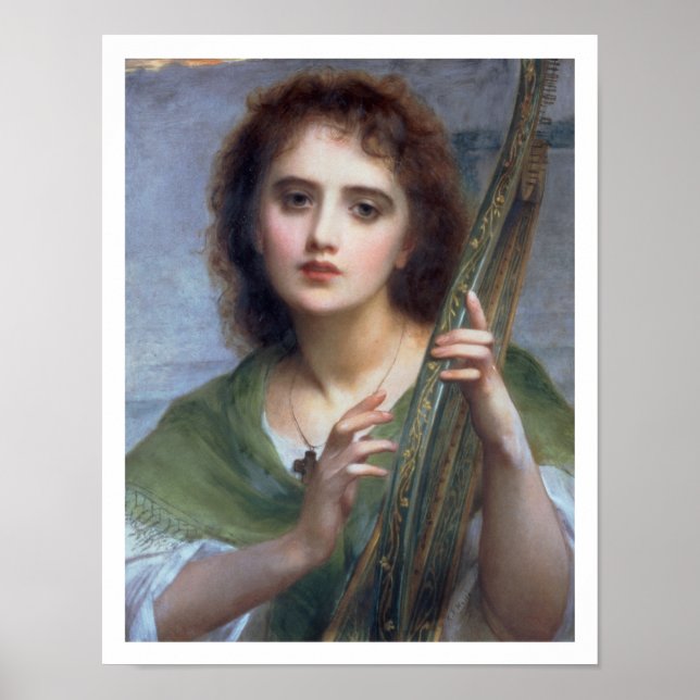 T31601 A Lady with Lyre (panel) Poster (Front)