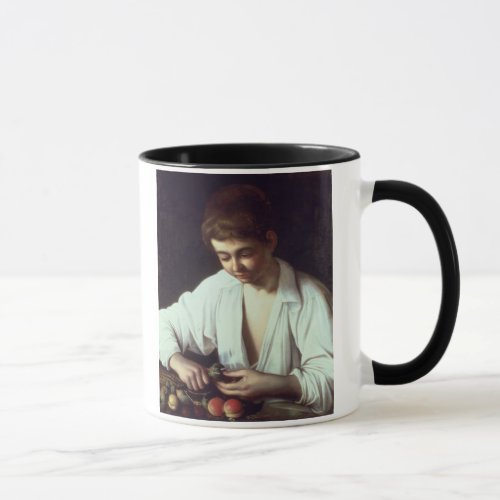 T31971 A Young Boy Peeling an Apple Mug