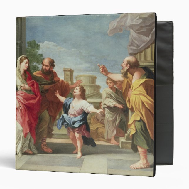 T32126 Christ Preaching in the Temple 3 Ring Binder (Front/Inside)