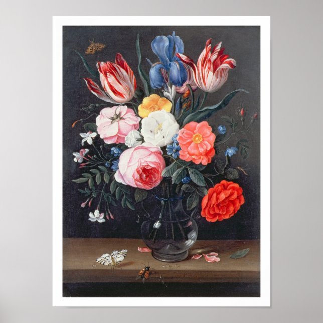 T32511 Still Life of Flowers in a Vase, 1661 (see Poster (Front)