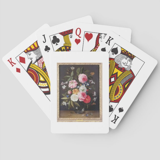 T32512 Still Life of Flowers in a Vase, 1661 (see Poker Cards (Back)