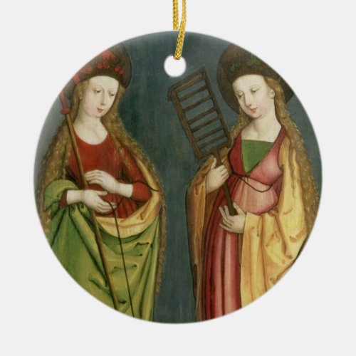 T32982 St Margaret of Antioch and St Faith c15 Ceramic Ornament