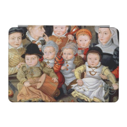 T33337 Portrait of a mother with her eight childre iPad Mini Cover