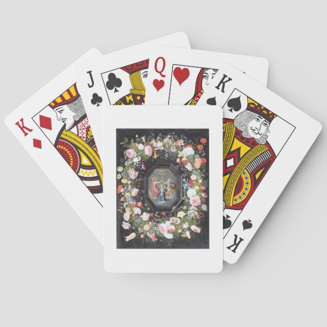 T33453 The Coronation of the Virgin surrounded by Poker Cards (Back)