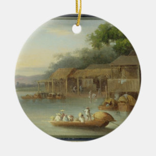T33508 A Riverside Dwelling, Indo-China (see also Ceramic Ornament