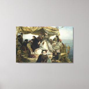 T33653 Mary Stuart's Farewell to France, 1862 Canvas Print