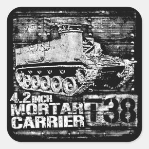 T38 4.2 inch Mortar Carrier Square Sticker