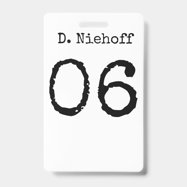(T6) Dante Niehoff Vlogs Identification card Badge (Front)