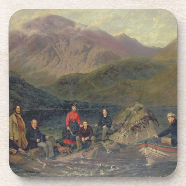 T7833 Fishing at Haweswater Drink Coaster (Front)