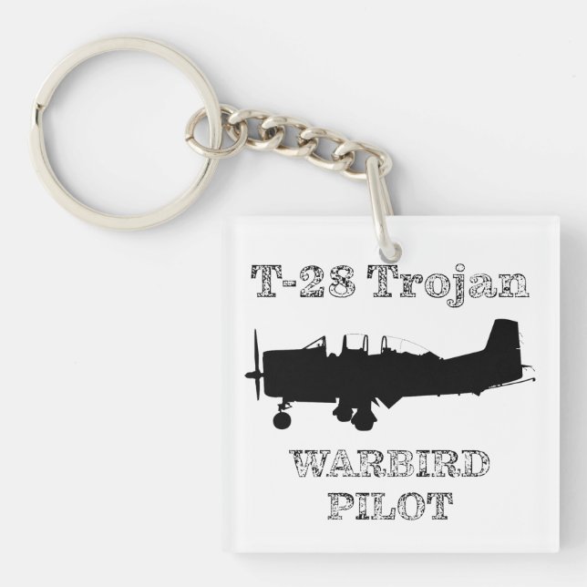 T-28 Trojan Warbird Pilot Keychain (Front)