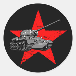 T-34-85 Soviet medium tank Classic Round Sticker