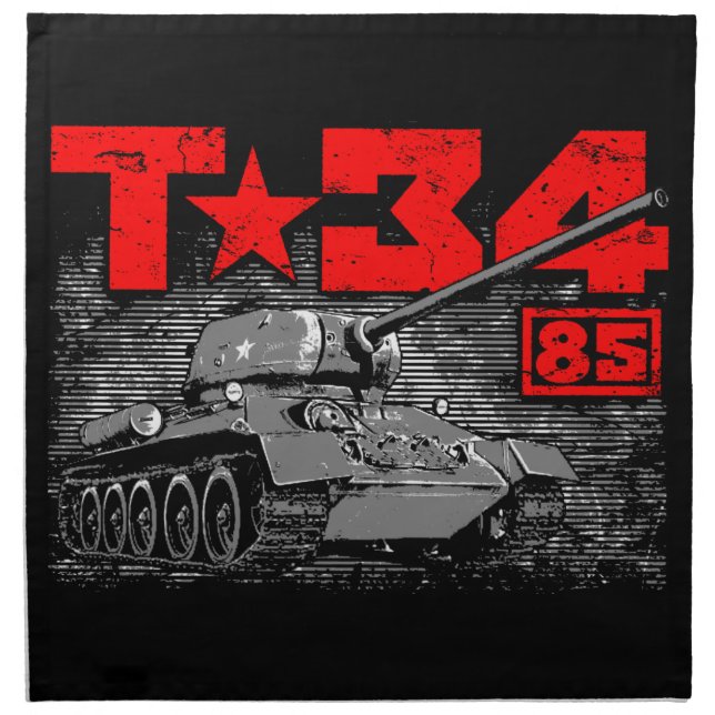 T-34-85 Soviet medium tank Cloth Napkin (Front)