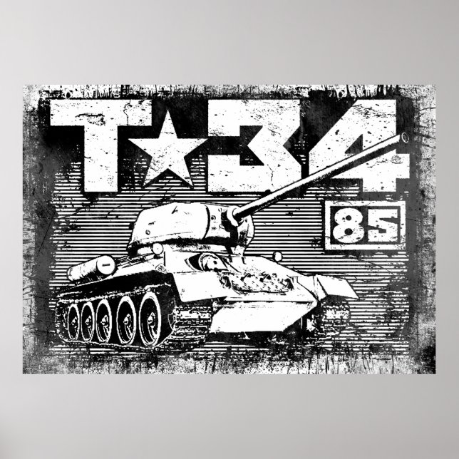 T-34-85 Soviet medium tank Poster (Front)