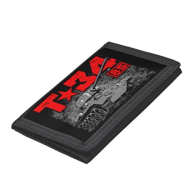 T-34-85 Soviet medium tank Trifold Wallet (Bottom)