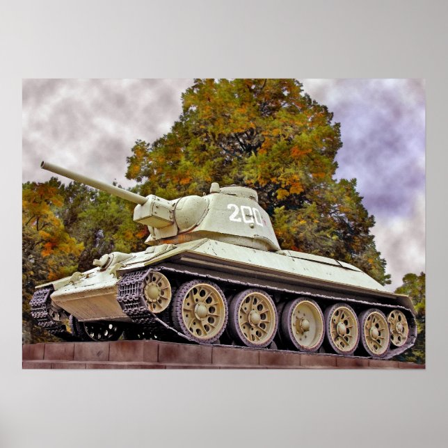 T-34 Russian Tank,Soviet War Memorial, Berlin Poster (Front)
