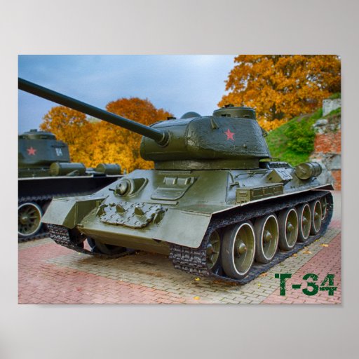 T-34 soviet panzer poster | Zazzle