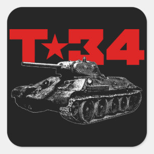 T-34 SQUARE STICKER