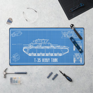 t-35 tank desk mat