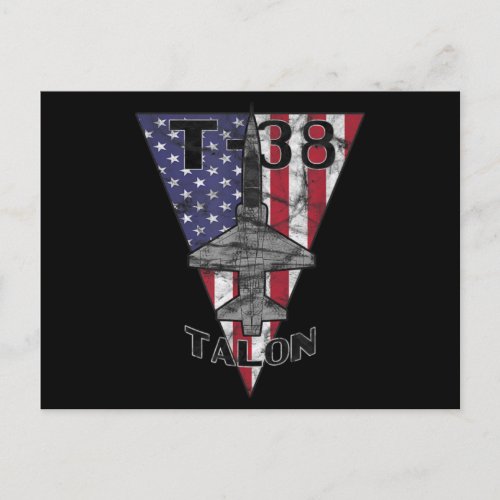 T_38 Talon Military Jet Trainer Airplane Patriotic Postcard