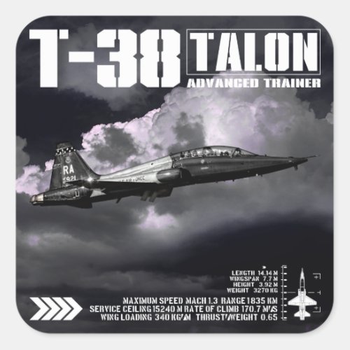 T_38 Talon Square Sticker