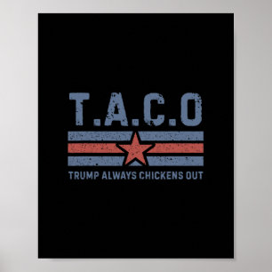 T.a.c.o Trump Always Chickens Out - Funny 1 Poster