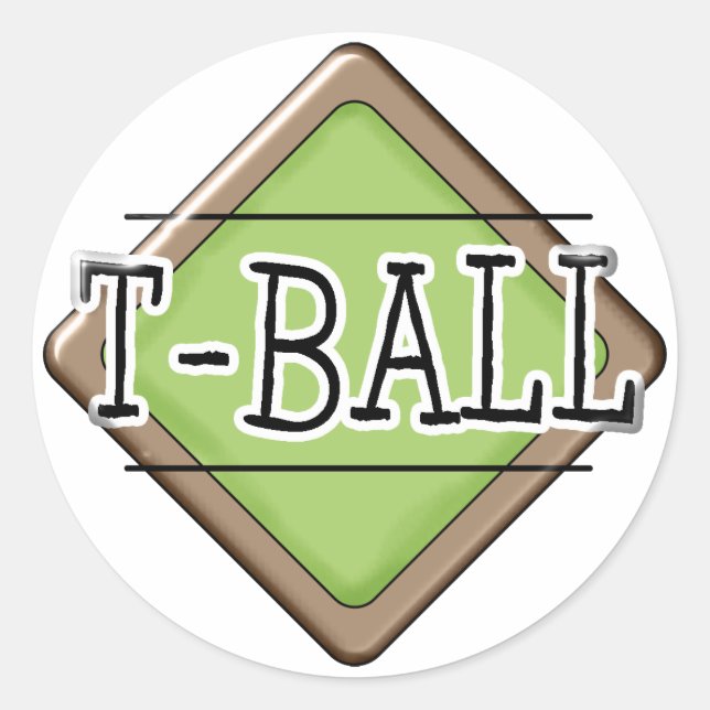 T-Ball Diamond Classic Round Sticker (Front)