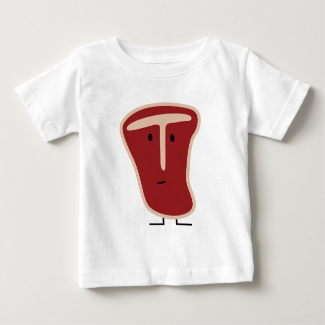 T-bone steak meat protein grilled beef fat bone baby T-Shirt (Front)