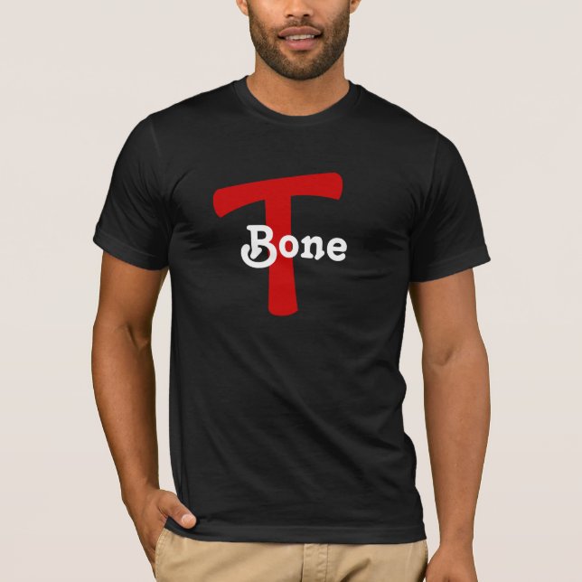 T Bone T-Bone RED MARK DESIGN T-Shirt NICKNAME (Front)