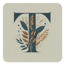 T Botanical Monogram