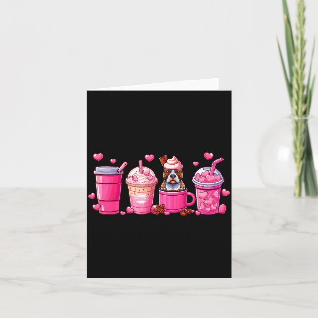 T Bull Inside Cup Coffees Lover Valentine's Day He Card (Front)