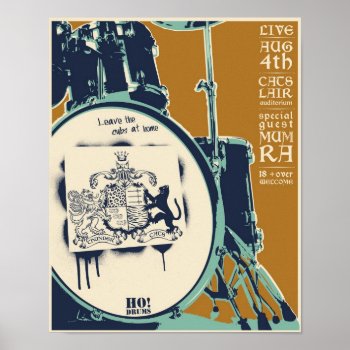T-cats Concert Poster - Tan by stevethomas at Zazzle