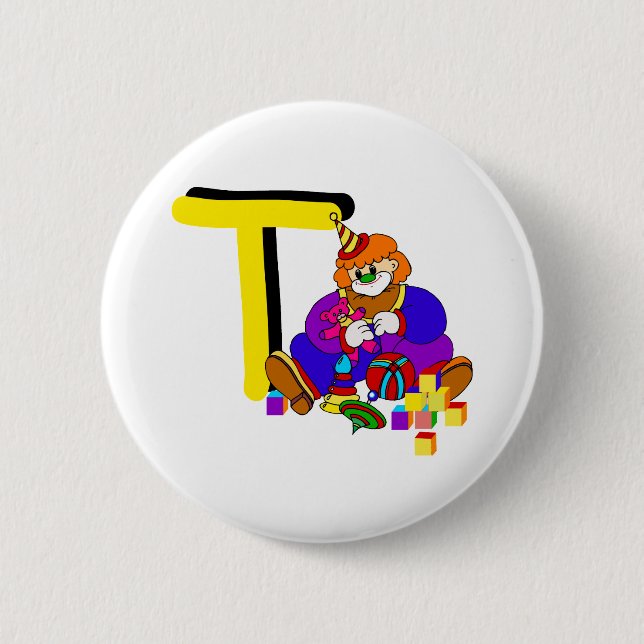 T Clown Pinback Button (Front)