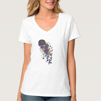 T-Colorful Floral Jellyfish Mandala Tshirt