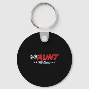 T Crew Aunt Race Car Family Matching Racing Birthd Keychain